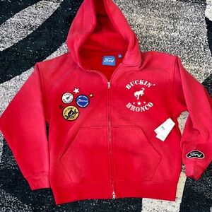 PacSun Ford Red Buckin' Bronco Zip Hoodie